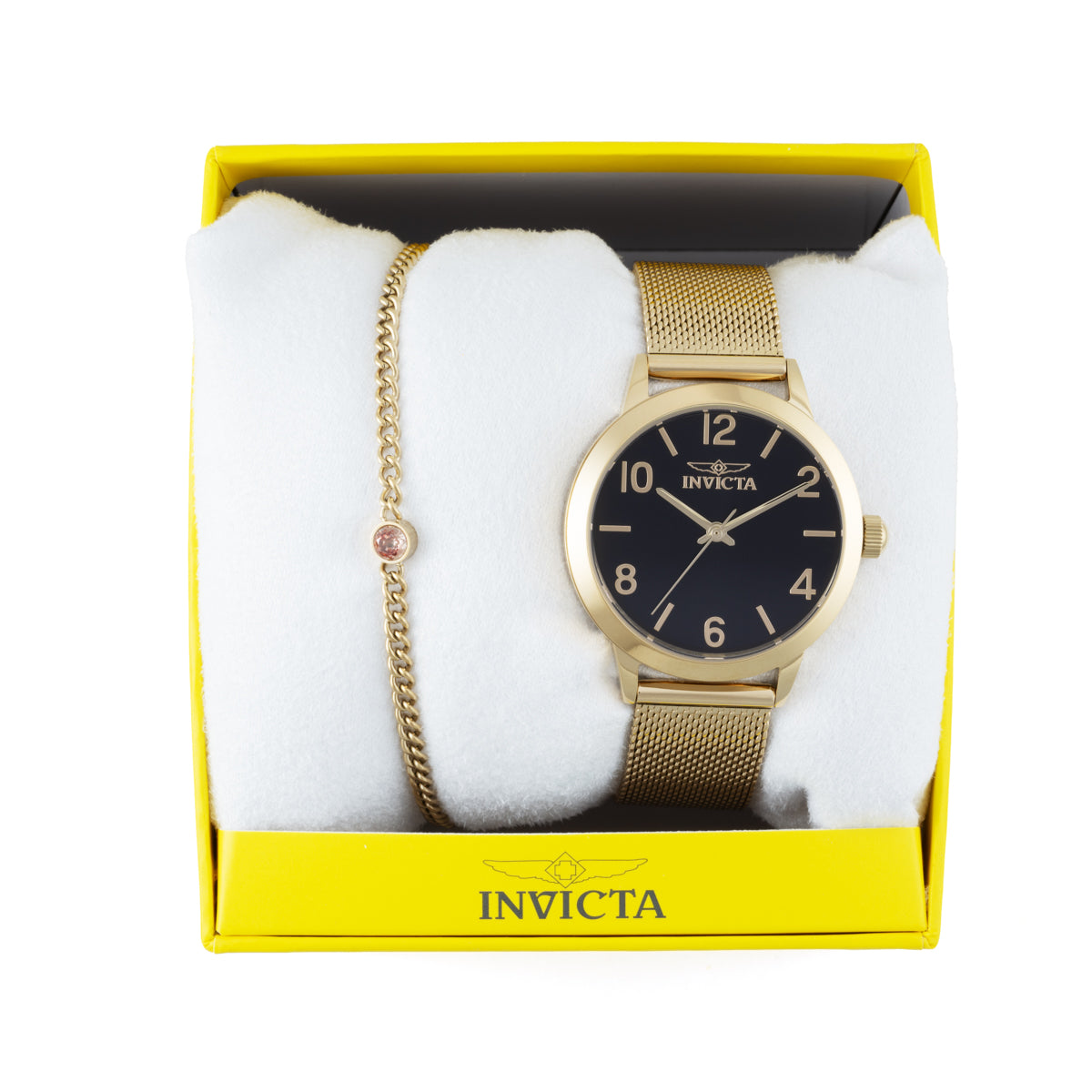 Invicta Wildflower Women's Watch - 34mm, Gold With Bracelet Set