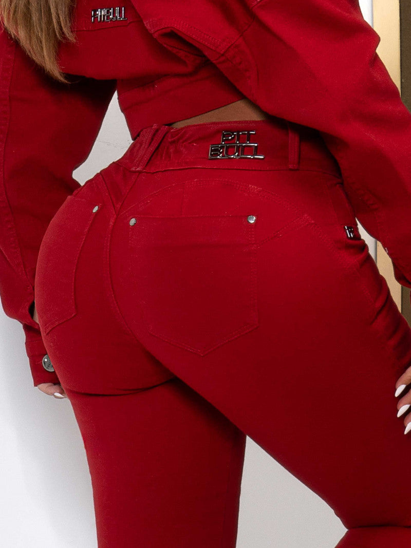 Empina Bumbum Color Red Shaping Pants - 69889