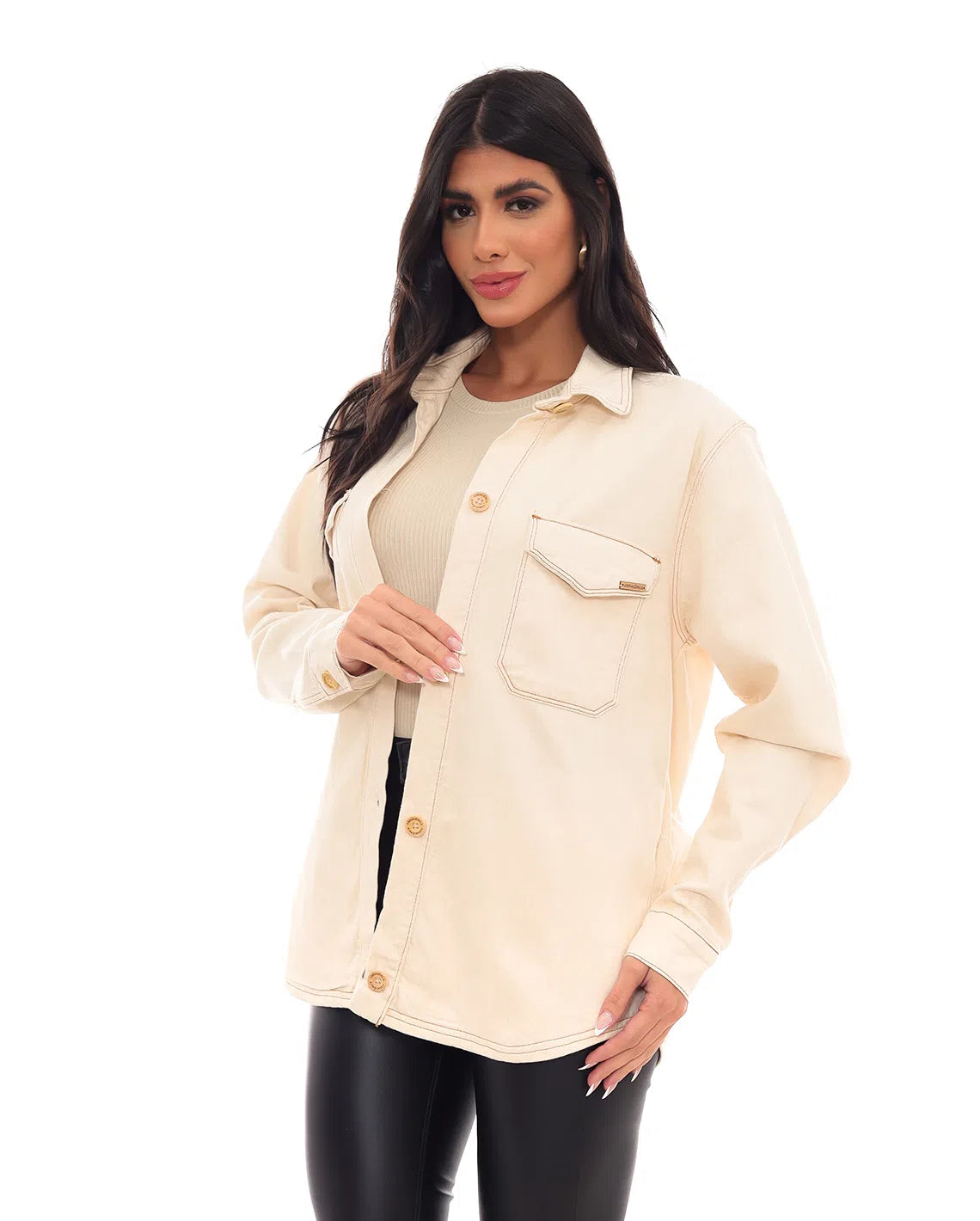 Women's Over Size Shirt Eco Line 22622 Off White