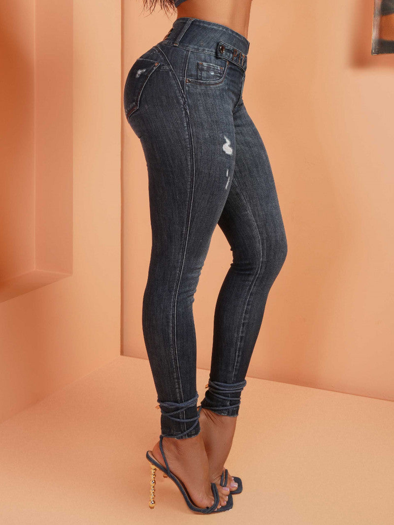 Butt Lifting Wide Waistband Jeans for Women - Pit Bull 70239